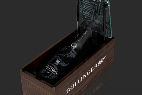 Champagne Bollinger Millesimé 2011 »James Bond Special Edition« – mit allen 25 Bond-Filmen verewigt.