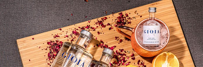 Der »Gioia« Gin ist in drei verschiedenen Flaschengrößen erhältlich: 500, 200 und 50 Milliliter.