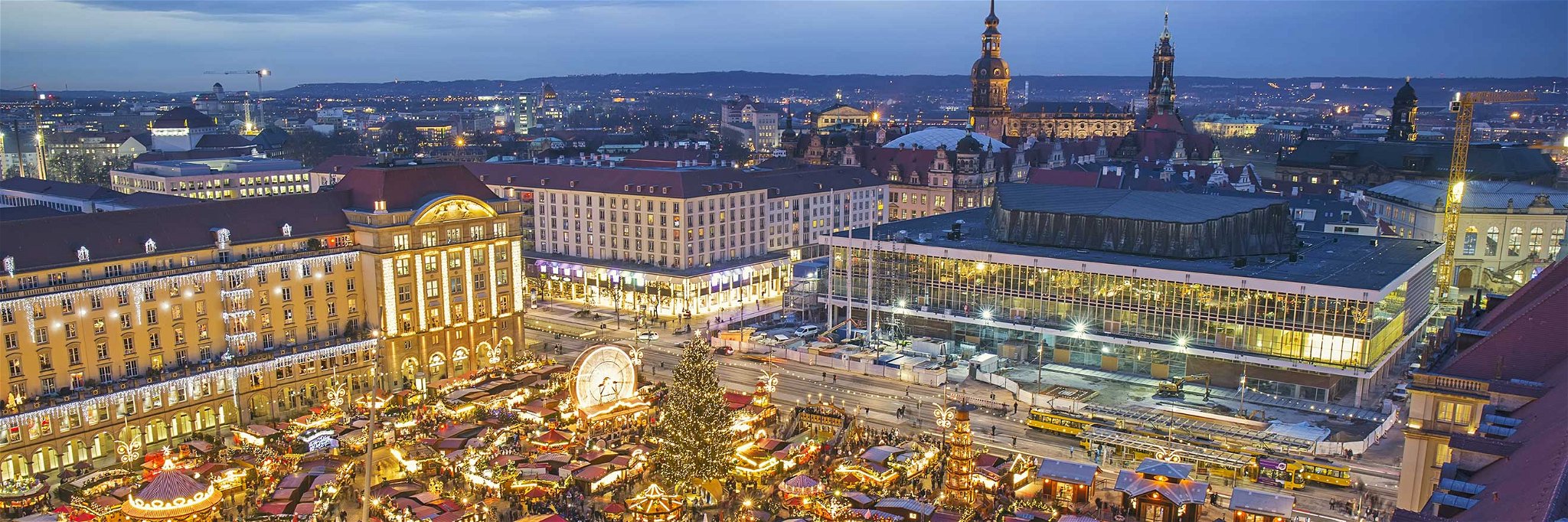 Der Striezelmarkt in Dresden.