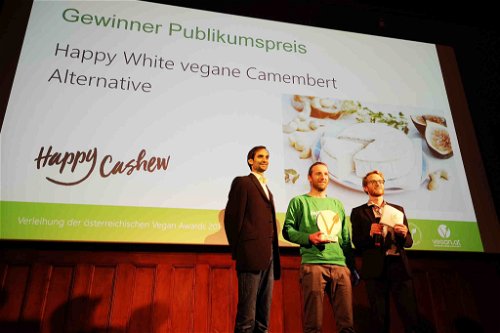 Den Publikumspreis gewann die »Happy White vegane Camembert Alternative« von »Happy Cheeze«.