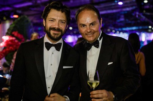 &nbsp;Alvaro Morte and Matteo Lunelli, CEO von Ferrari Trento
