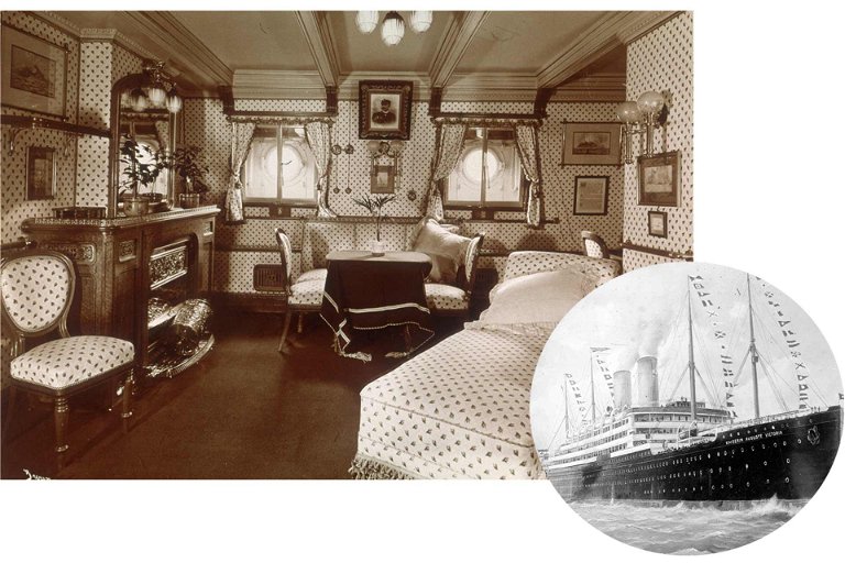 Die erste Kreuzfahrt fand 1891 statt: Zwei Monate war die Augusta Victoria unterwegs und bot den Passagieren schon damals Luxus und Exklusivität.
