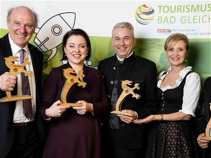Die vier Preisträger der Tourismuspanther 2020.