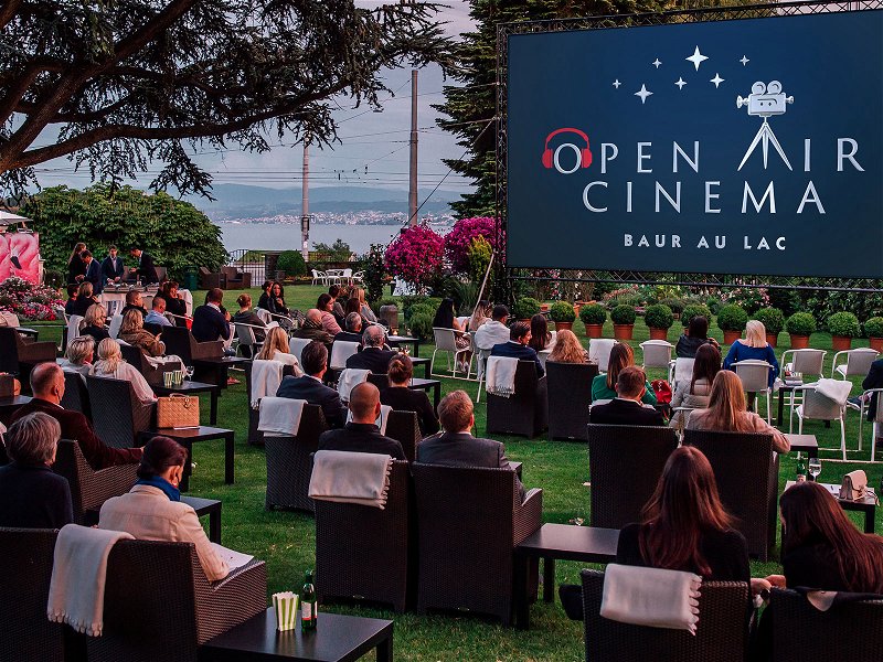 Das Open-Air-Kino im Garten des «Baur au Lac»