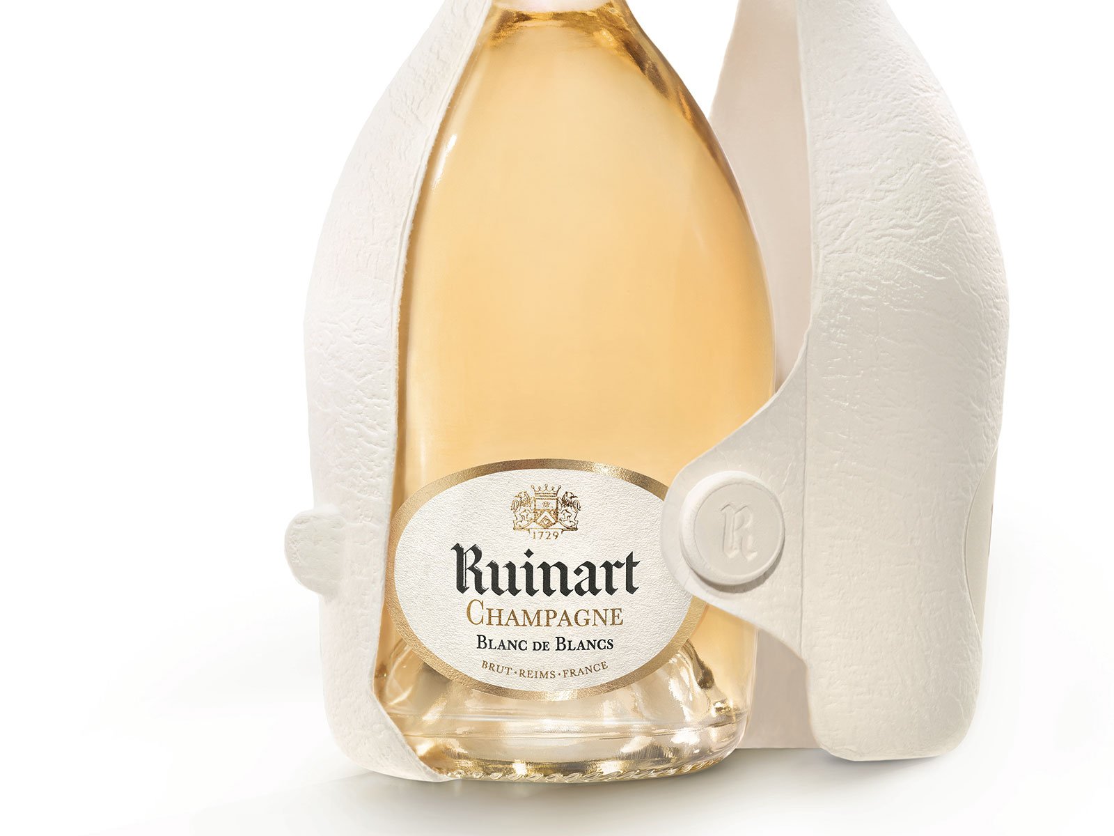 Die Verpackung des Blanc de Blancs von Ruinart&nbsp;hält den Inhalt über mehrere Stunden kühl.