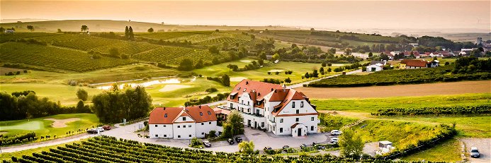 Erholung pur: speisen und nächtigen mit Blick auf die hauseigenen Reben im Weingut Neustifter in Poysdorf im nördlichen NÖ.