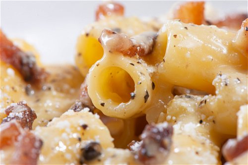 Rigatoni alla Carbonara - eines der zahlreichen&nbsp;Gerichte der Pastamanufaktur.