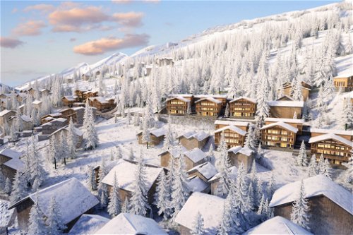 So wird das Chalet-Luxusresort «The Ritz Carlton Zermatt» aussehen.