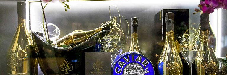 Jay-Z's Champagner in der charakteristischen goldenen Flasche