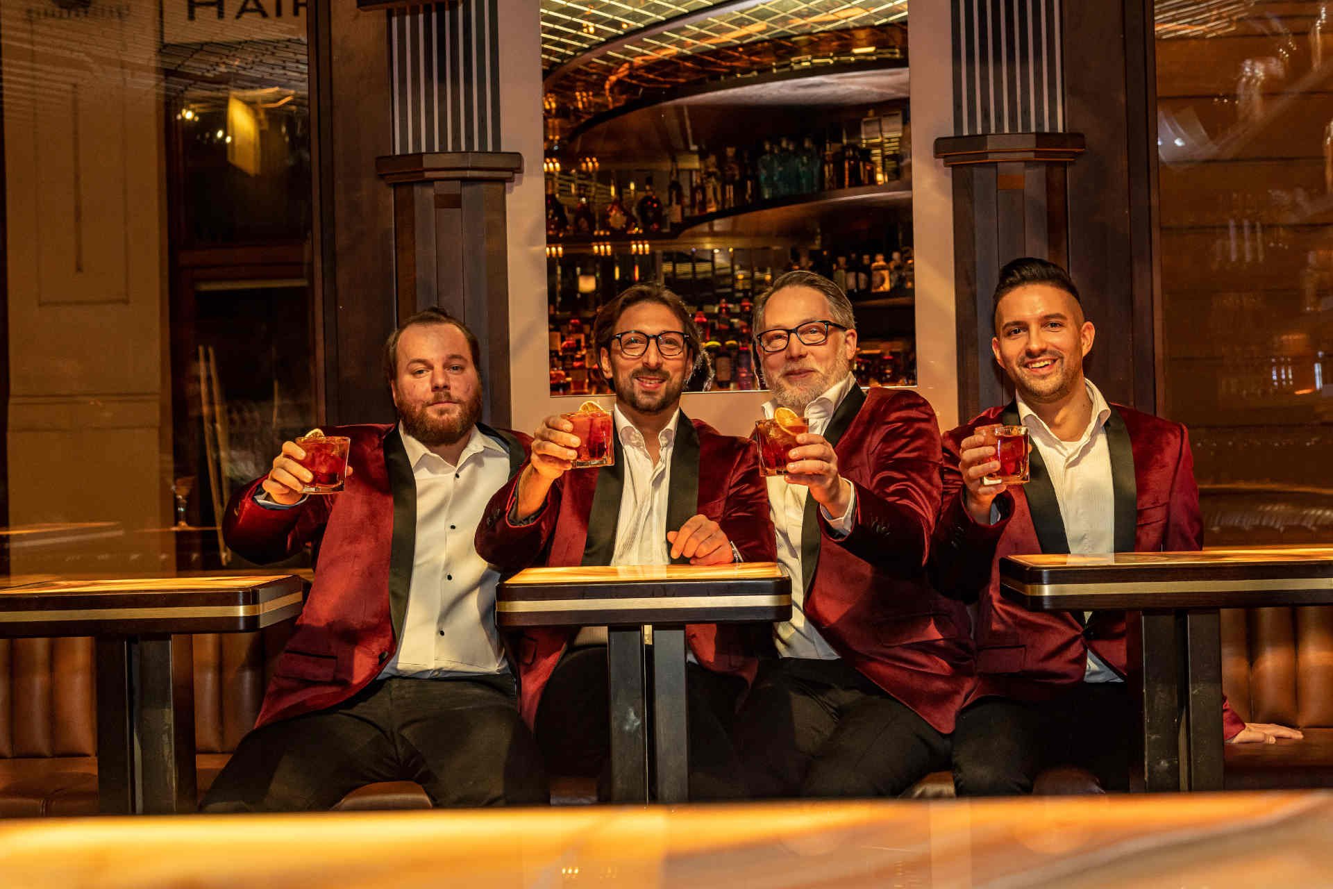 Gründer der Wiener Bar »Kleinod« v. l.: Alexander Batik, David Schober, Oliver Horvath und Philipp Scheiber.