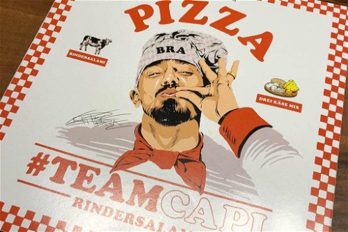 Das Design der Capi-Pizza hebt sich positiv ab.