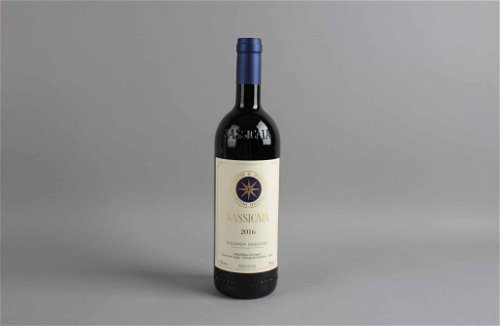 2016 Tenuta San Guido Sassicaia Bolgheri DOC, Maremma, Toskana, 6 Flaschen in Original-Holzkiste, 100 Parker Punkte