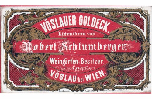 Eine der ersten Schlumberger-Etiketten aus der Zeit um das Jahr 1850.