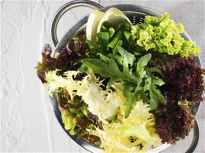 Salate mit den Wiberg Basic Essigen und Ölen.