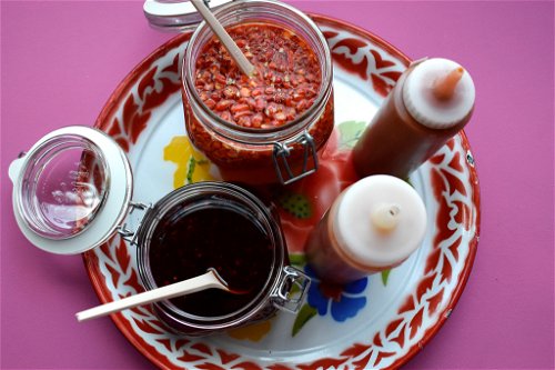Die hausgemachten Chili-Saucen im «Curry Shop &amp; Larb Kiosk»