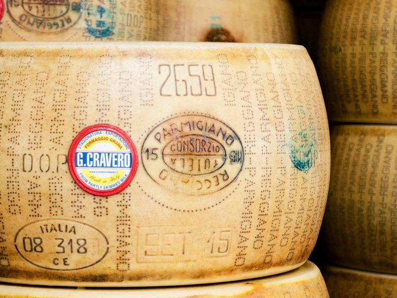 Parmigiano Reggiano: undoubtedly the most famous cheese to grate over pasta.