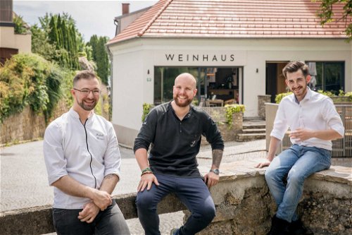 Das »Weinhaus«-Team: Rafael Reisser, Lukas Humer und Eric Broz