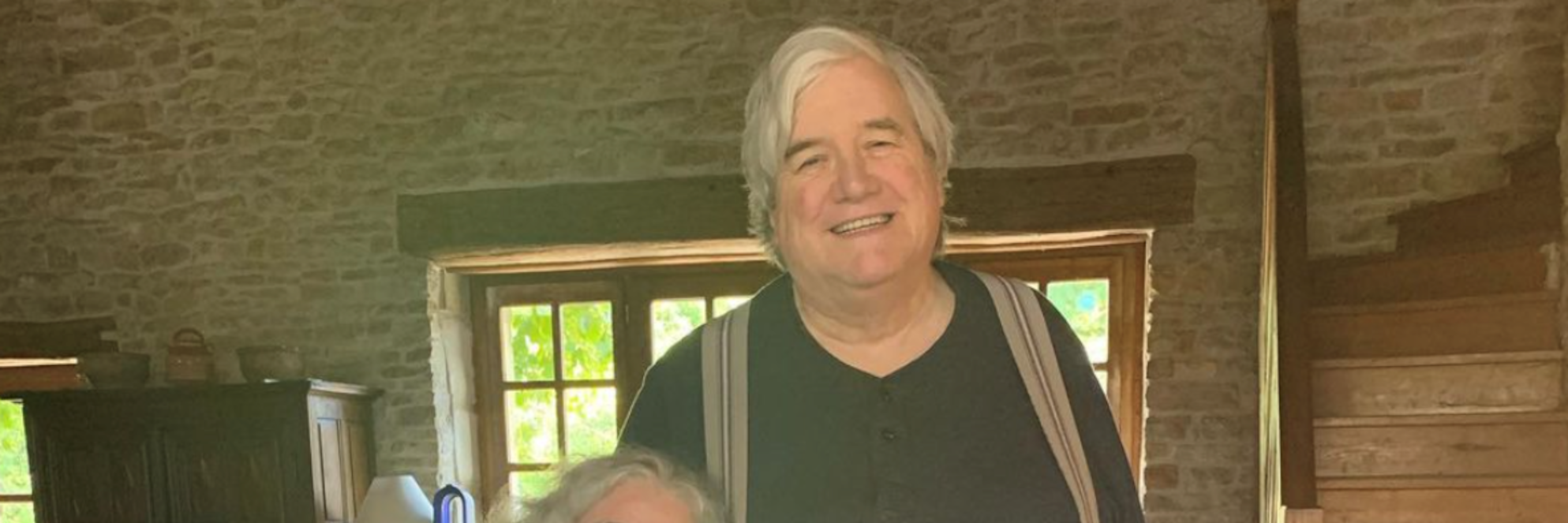 Becky Wassermann with her husband Russell Hone at her home in Burgundy in September 2019