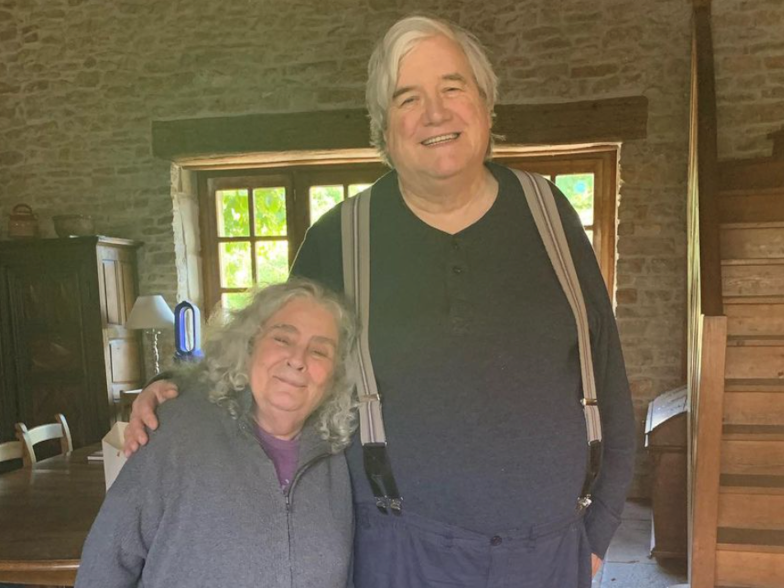 Becky Wassermann with her husband Russell Hone at her home in Burgundy in September 2019
