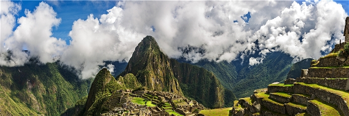 The terraces of Machu Picchu in Peru, which is the subject of a new travelling exhibition.