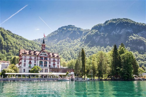 Das Fünf-Sterne-Hotel «Vitznauerhof» liegt direkt am Vierwaldstättersee
