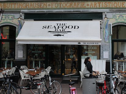 One of the Amsterdam outlets of The Seafood Bar, which has just opened in London.