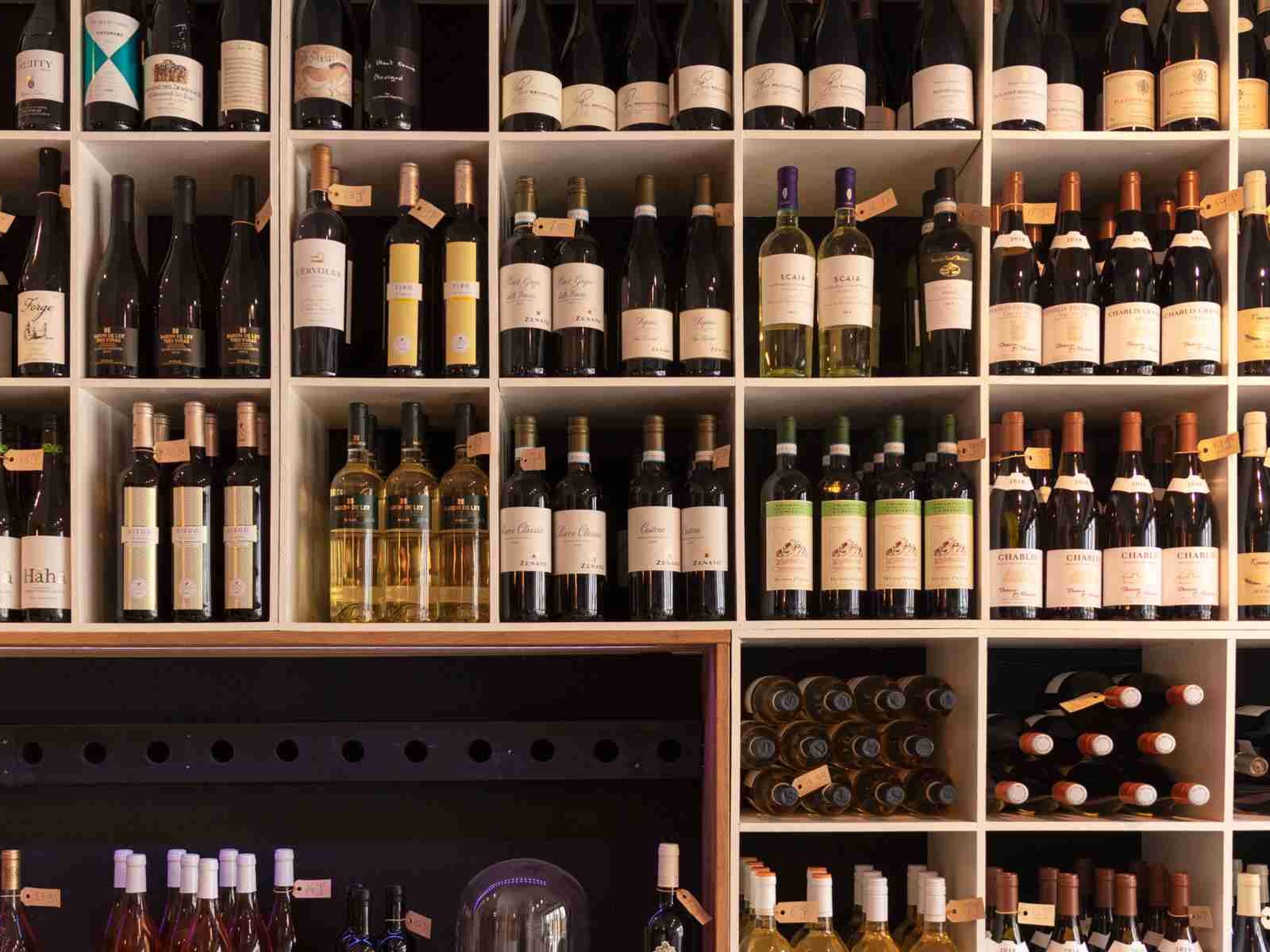 Spoilt for choice: your typical wine retail shelf