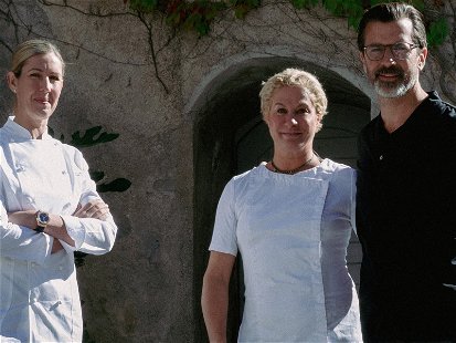 Clare Smyth mit Ana Roš und Andreas Caminada