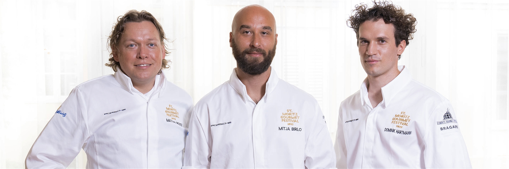 Unter den Star-Chefs des St. Moritz Gourmet Festival 2022: Mattias Roock, Mitja Birlo und Dominik Hartmann&nbsp;