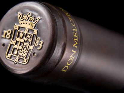 The capsule of Chilean wine&nbsp;Don Melchor.&nbsp;