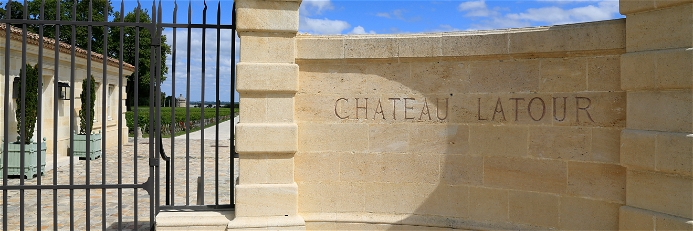 The entrance to the famous Chateau Latour winery.