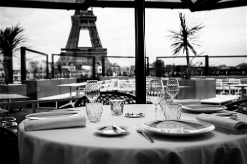 Das Restaurant »Les Ombres« in Paris