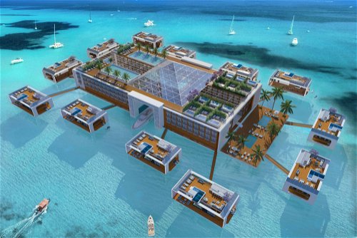 Der&nbsp;Kempinski Floating Palace soll den&nbsp;zeitgenössischen Lebensstil in den Vereinigten Arabischen Emiraten widerspiegeln.