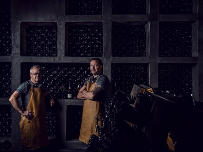 Pieter Ferreira and Pierre Klerk - the winemakers at Graham Beck