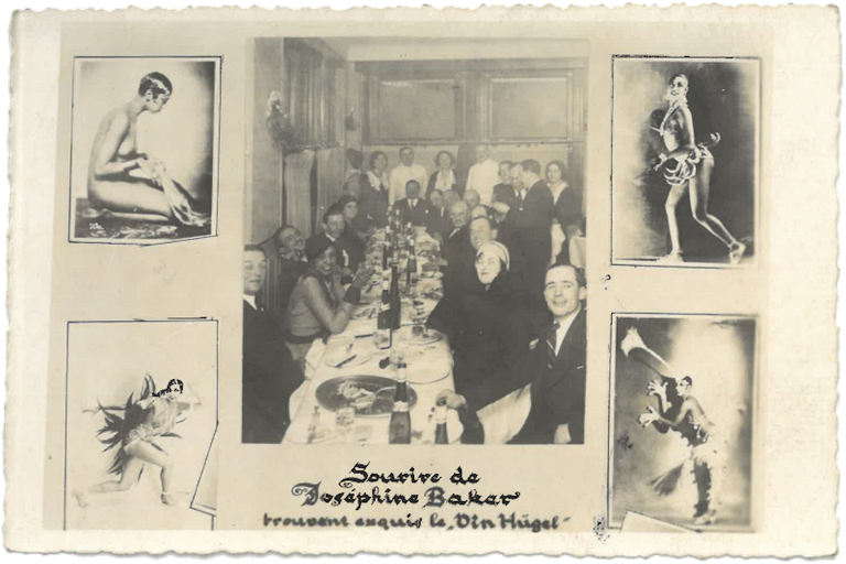 Photo of Joséphine Baker at a lunch released by Hugel.&nbsp;
