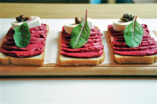 Goats' cheese&nbsp;and&nbsp;beetroot –&nbsp;one&nbsp;of the&nbsp;many open sandwiches&nbsp;from&nbsp;Sisters&nbsp;bistro.