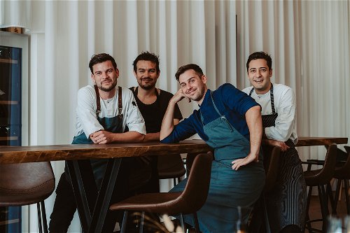 Das neue Küchen-Team: Konrad Most, Eric Alonzo, Tim Tanneberger &amp; Edoardo die Stefano (v.l.n.r.)