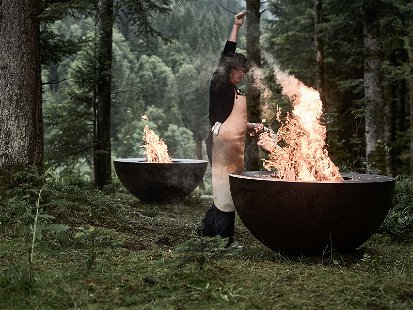 Stefan Wiesner beim «Hexen» am Feuerring