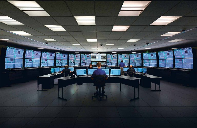 Im simulierten Kontrollraum einer Anlage von kleinen modularen Reaktoren von »NuScale« im Hauptsitz des Unternehmens im US-Bundesstaat Oregon.