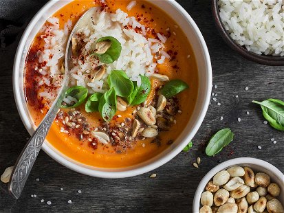 Karotten-Ingwer-Suppe: wärmend und gesund.