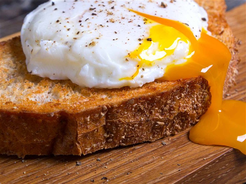 Poached egg on toast is a tried and tested combination.