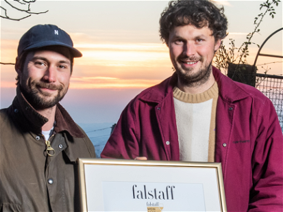 Die Falstaff Newcomer des Jahres 2022:&nbsp;Johannes und Christoph Schneider&nbsp;vom Weingut am Schlipf