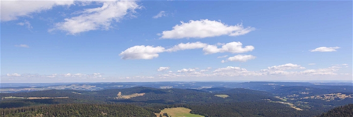 Der südliche Schwarzwald lockt mit herrlicher Natur, hier ein Blick vom Feldberg auf den Raimartihof. 