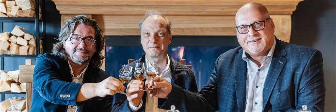 Die Männer von der Dresdner Whisky Manufaktur: Frank Leichsenring, Martin Brambach und Thomas Michalski (v.l.).