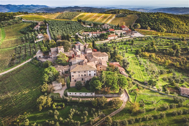 Castello di Ama is a so-called mediaeval&nbsp;borgo, or hamlet. It consists of a winery, a small hotel, restaurant and a remarkable art collection.