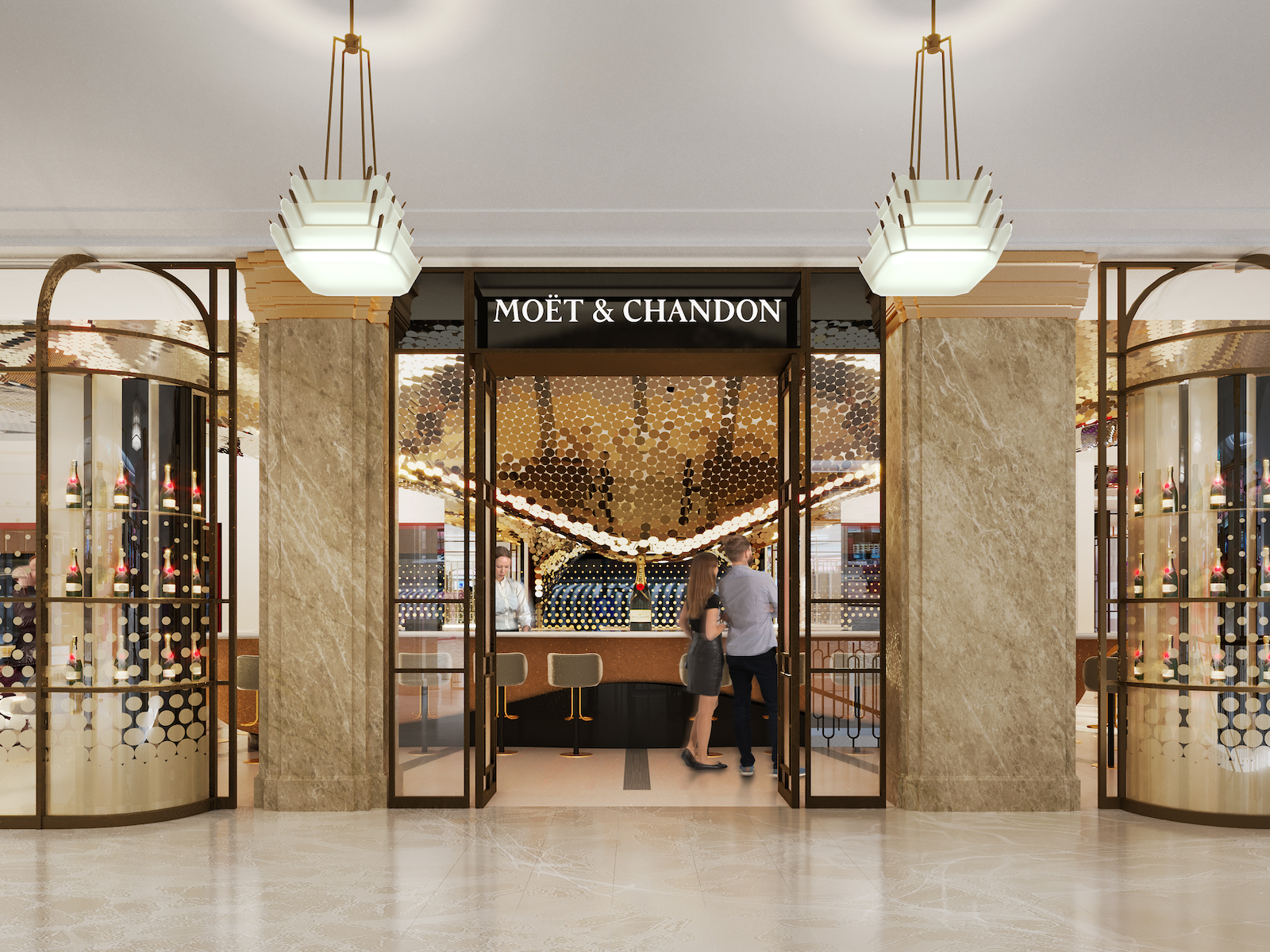 The&nbsp;Moët &amp; Chandon Champagne Bar in Harrods.