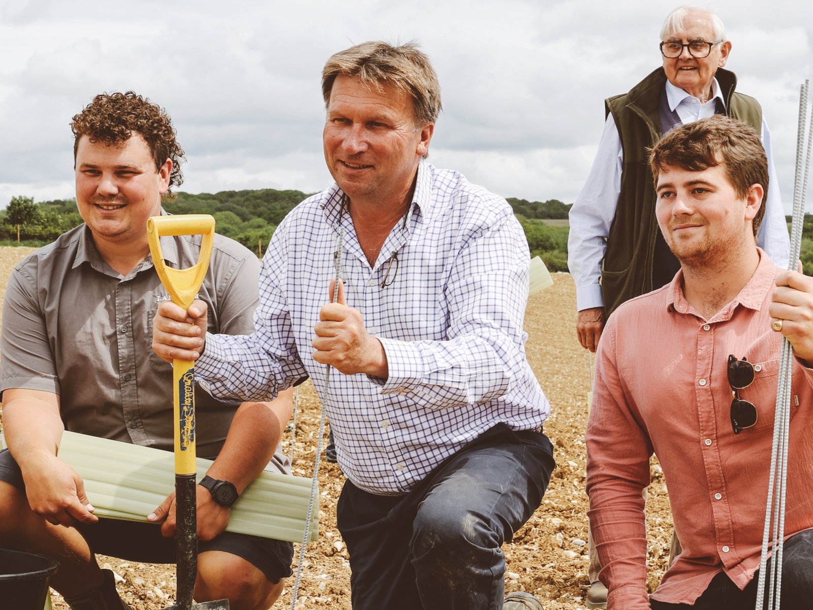 Langham manager Olly Whitfield, owner Justin Langham and winemaker Tommy Grimshaw