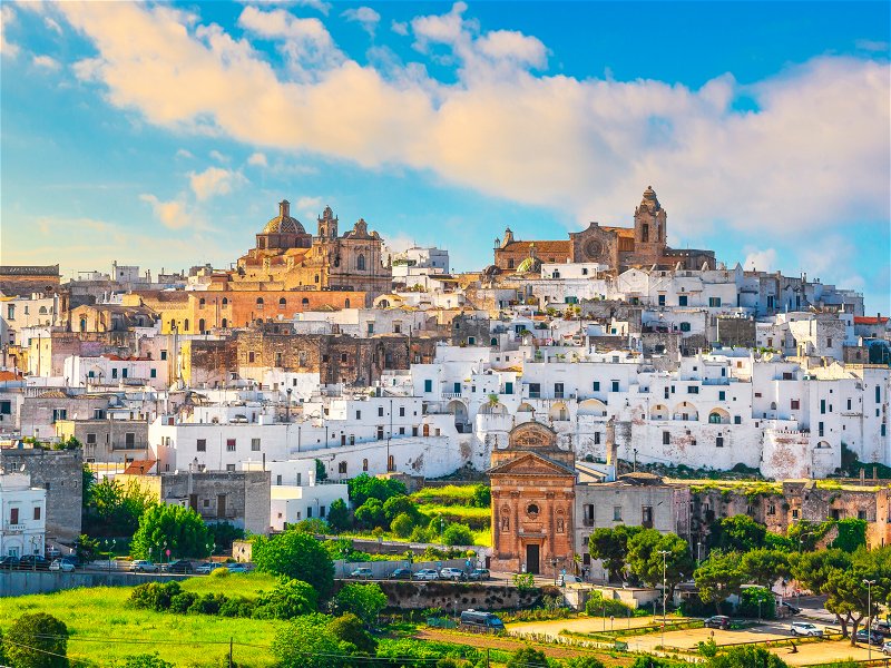 The whitewashed old town of Ostuni