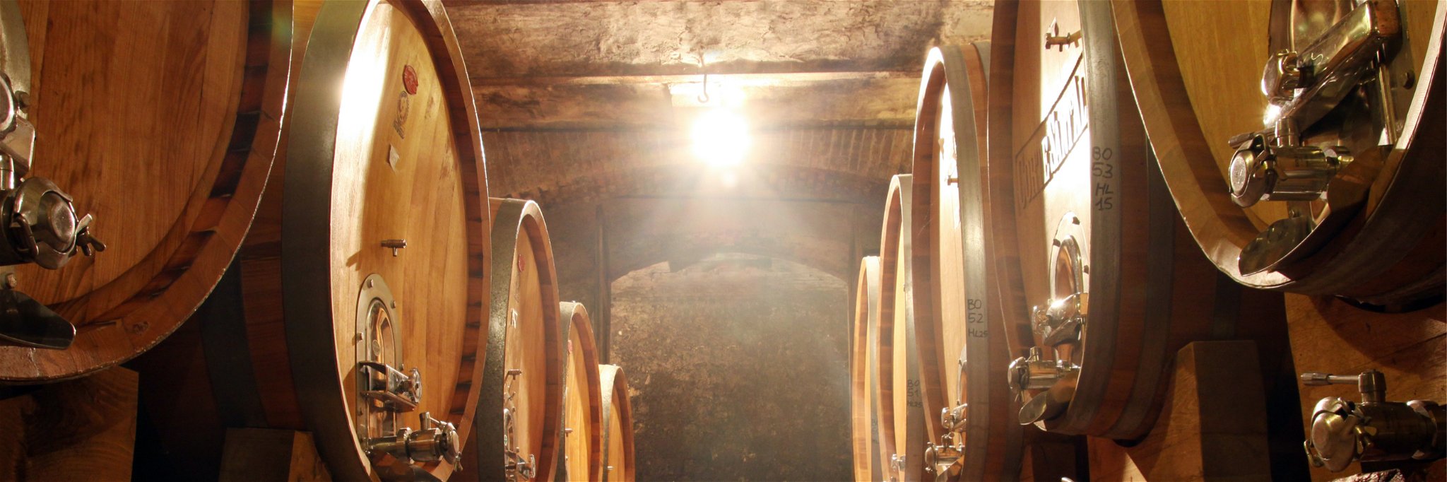 A traditional winery cellar