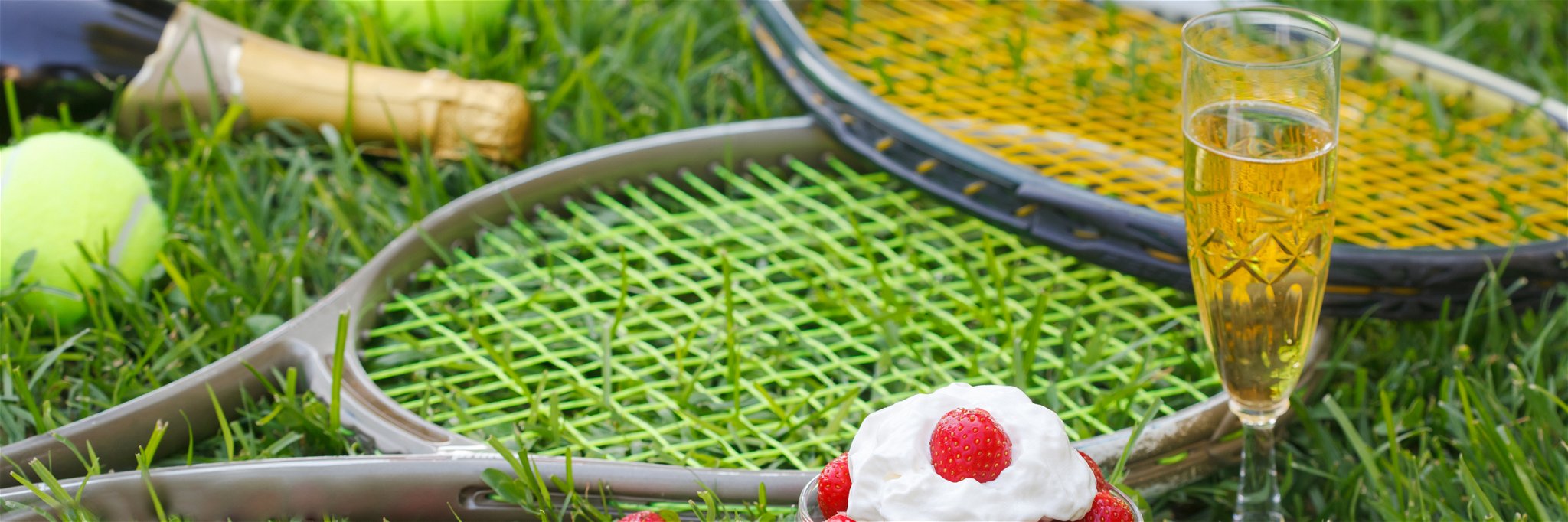 Signature Wimbledon dishes: strawberries and Champagne.